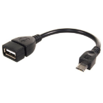 Maclean MCTV-696 USB cable 0.15 m USB 2.0 USB A Micro-USB B Black