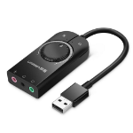 Ugreen EU Product - USB External Stereo Sound Card Adapter  15cm - Black