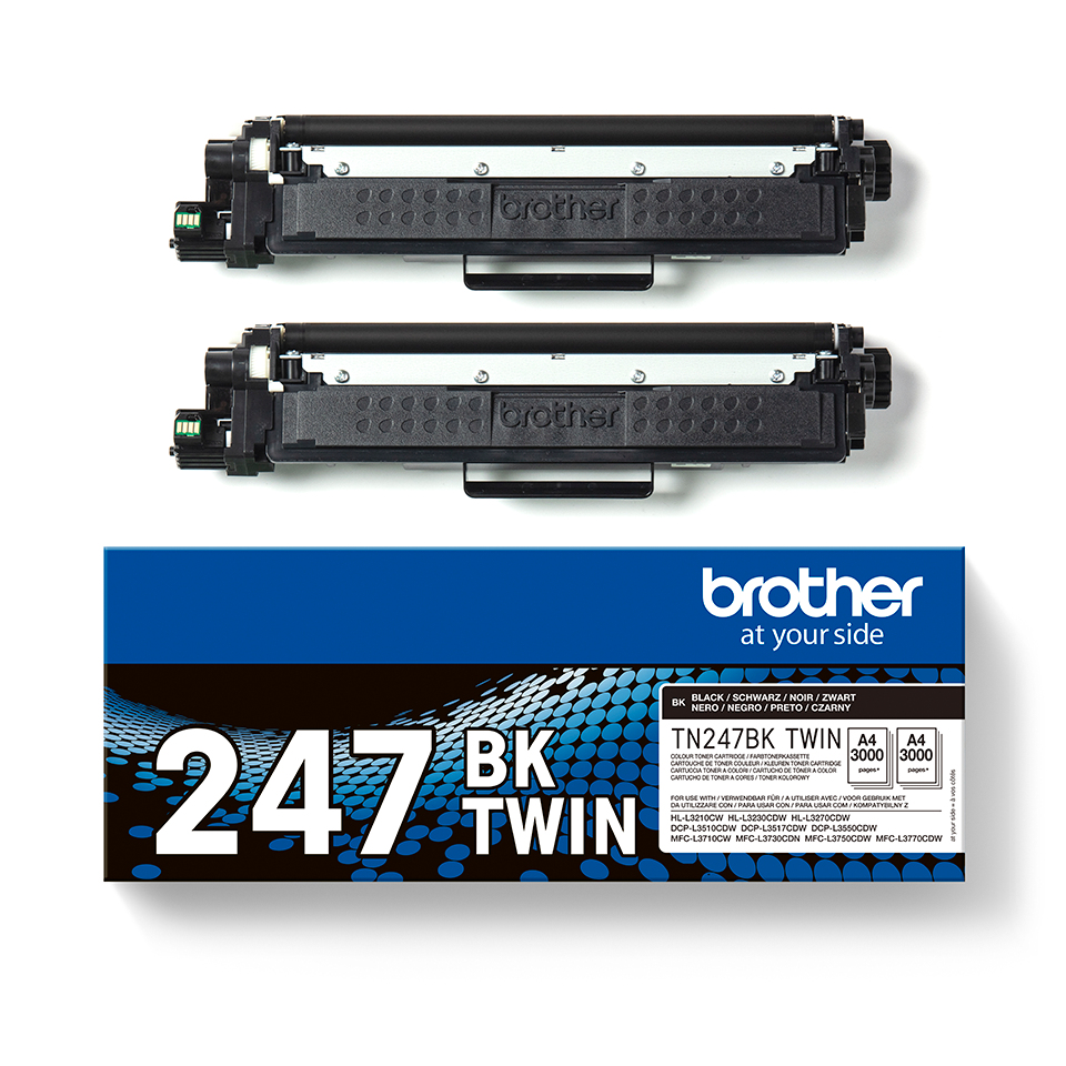 Brother TN-247BKTWIN Toner-kit black twin pack, 2x3K pages ISO/IEC 19752 Pack=2 for Brother HL-L 3210
