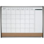 Nobo Small Magnetic Whiteboard Planner with Cork Notice Board 58,5x43cm