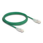 DeLOCK RJ45 Network Cable Cat.6A plug to plug with curved latch U/FTP Slim 2 m green