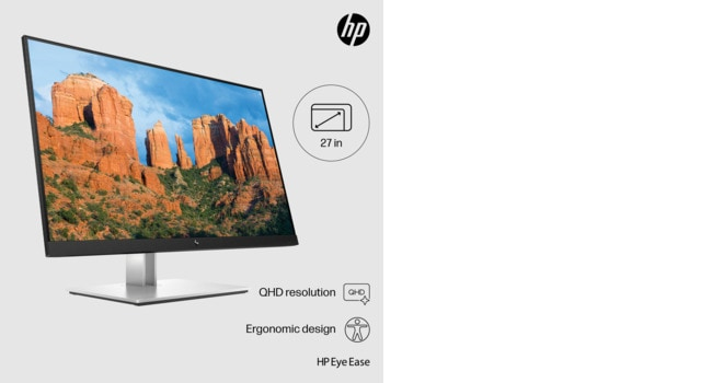 HP E-Series E27q G4 QHD computer monitor 68.6 cm (27") 2560 x 1440 pixels Quad HD Black