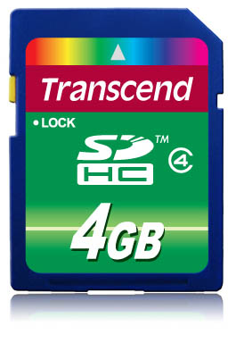 Transcend TS4GSDHC4 memory card 4 GB SDHC