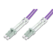 FDL 0.5M OM4 50/125 LC-LC DLX 2.8mm FIBRE OPTIC CABLE - PURPLE