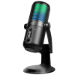 LogiLink Microphone, USB, Condenser microphone, RGB light, dual pattern, 192kHz, black