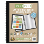 Eco Eco A4 50% recycled 40 pocket Fold Flat Spiral display book - Single