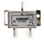 Schwaiger VTF7822 531 Kabel splitter/combiner Kabelsplitter Zilver