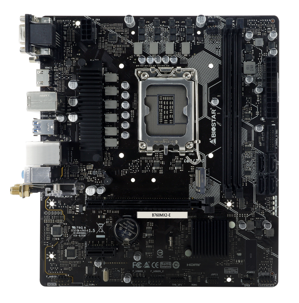 Biostar B760MX2-E Motherboard Intel B760 LGA 1700 Micro ATX