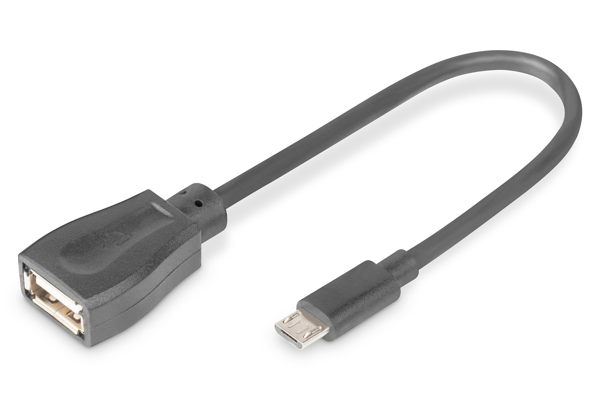 Image of Digitus USB adapter cable, OTG, micro B - USB A type