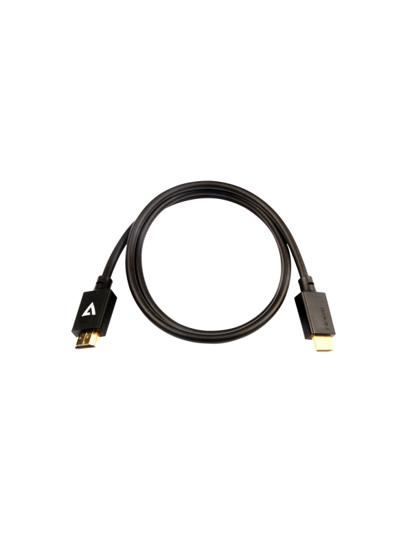 Image of V7 Black Video Cable Pro HDMI Male to HDMI Male 1m 3.3ft
