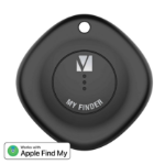 VERBATIM Bluetooth Tracker My Finder Black,  IP66, IOS Iphone, Ipad, Macbook, Long Life, Pets, Kid, Luggage, Backpack Apple Find My Retail Pack 66840