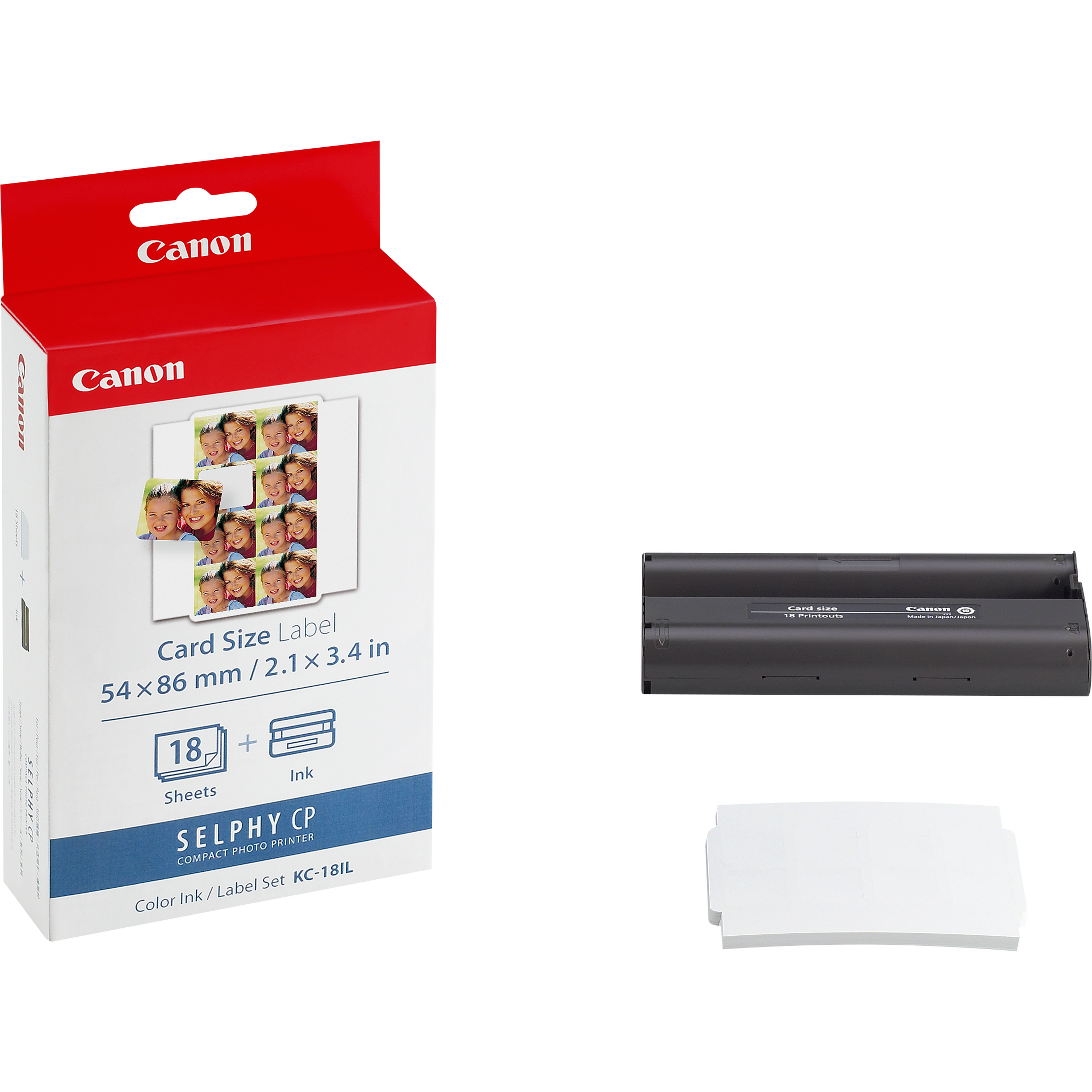 Image of Canon 7740A001/KC-18IL Photo cartridge color + Sticker paper...