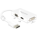 DeLOCK 0.16m DisplayPort/VGA+HDMI+DVI-D VGA (D-Sub)+ HDMI + DVI White