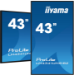 iiyama 43" Professional Digital Signage display with 4K UHD resolution and 24/7 operating time