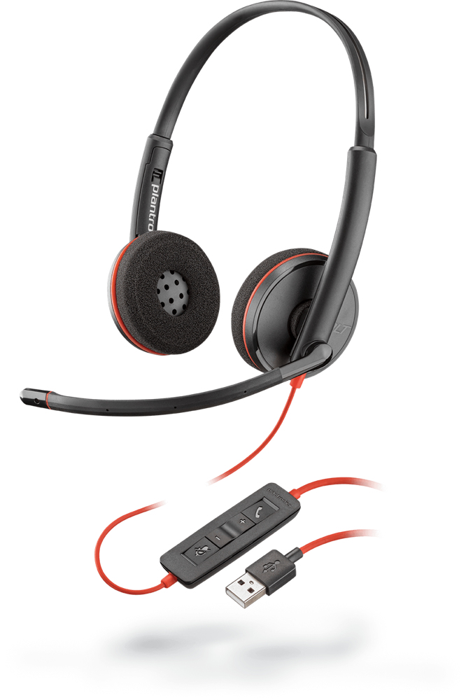 209745-201 Poly Blackwire C3220 USB-A Hi-Fi Stereo Headset