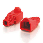 C2G RJ45 Plug Cover cable clamp Red