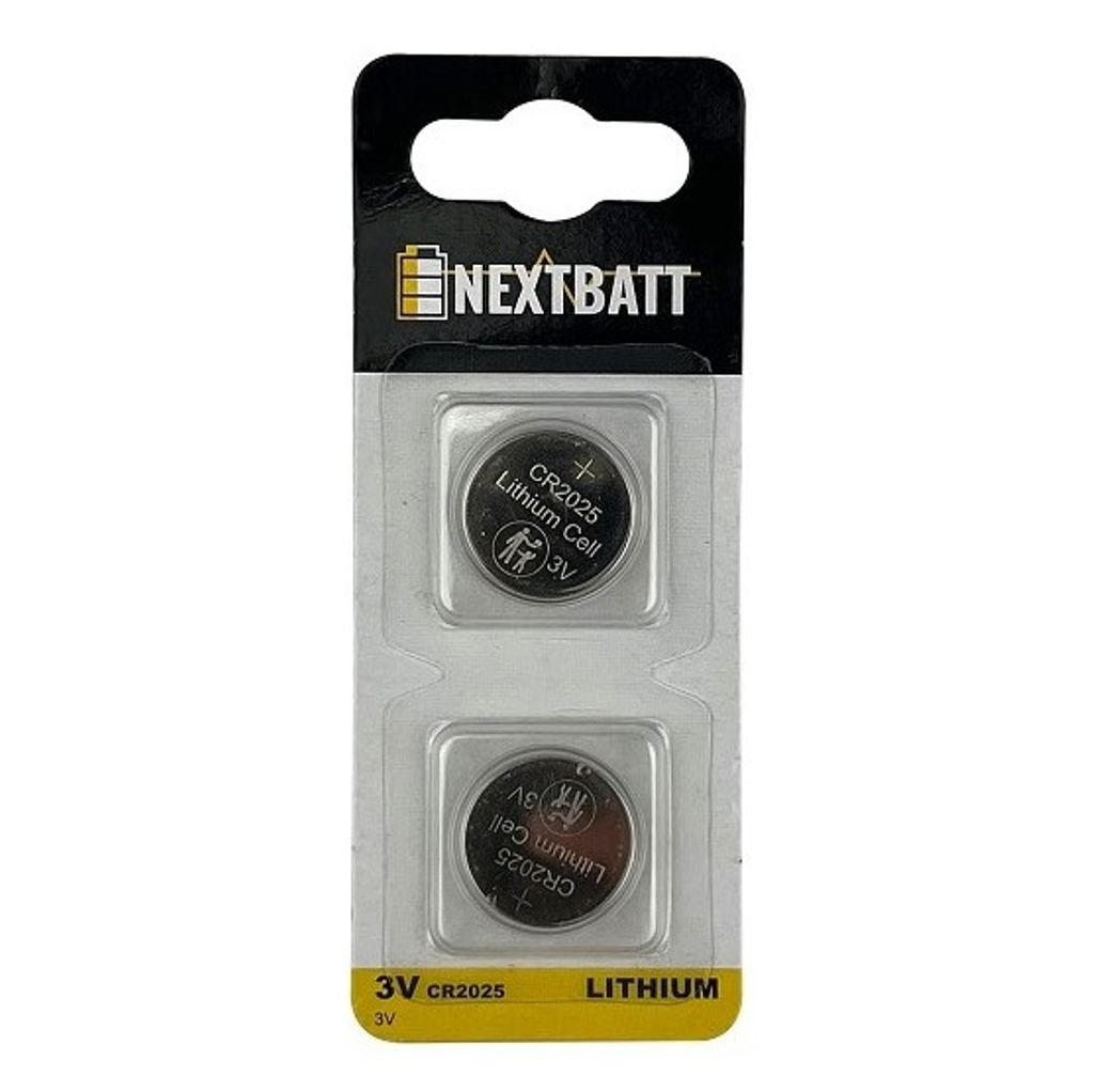 NB-CR25 GISTRON NextBatt Button Cell Battery CR2025, 3V - 2-pack