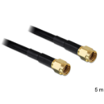 DeLOCK RP-SMA - RP-SMA, 5m coaxial cable Black