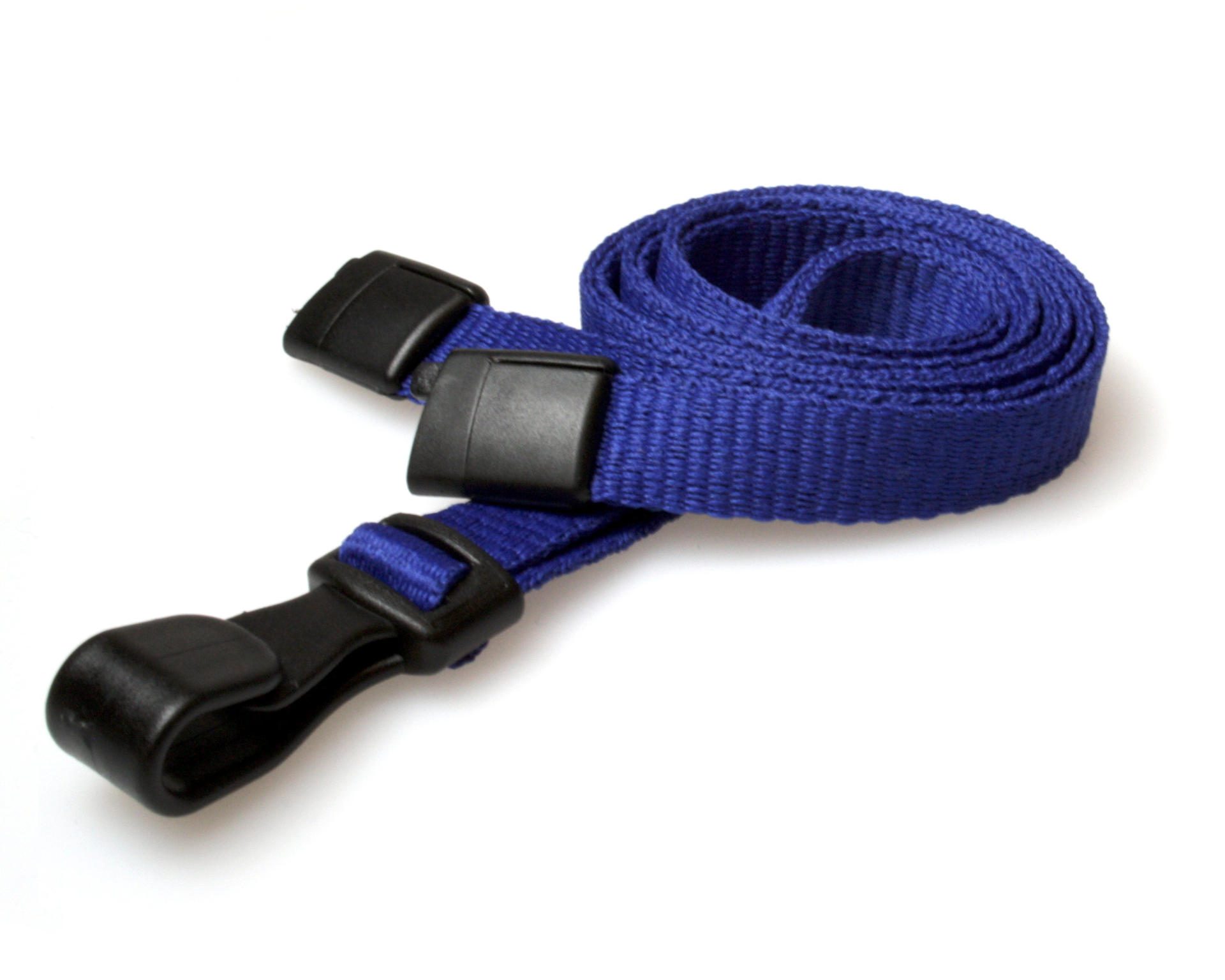 Image of Digital ID 10mm Recycled Plain Navy Blue Lanyards with Plastic J...