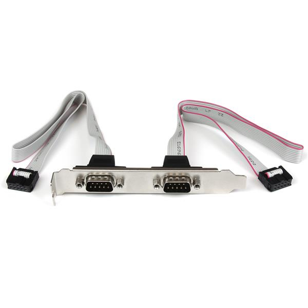 Image of StarTech.com 2 Port 16in DB9 Serial Port Bracket to 10 Pin Header