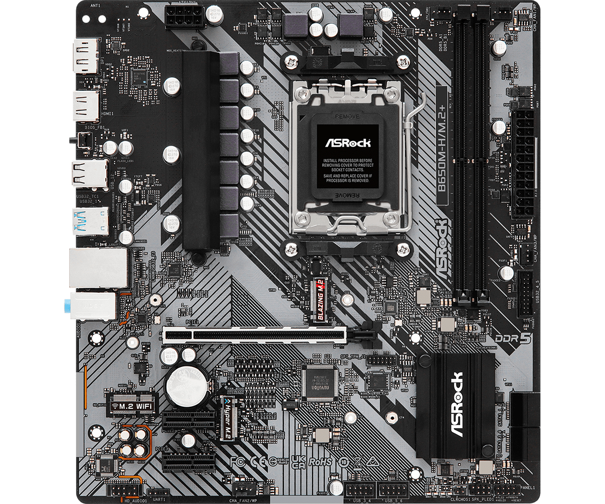 Image of Asrock B650M-H/M.2+ AMD B650 Socket AM5 micro ATX