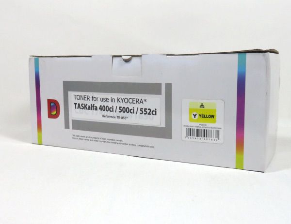 Image of DATA DIRECT Kyocera 400 500 552 Toner Yellow Compatible TK855Y