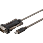 Microconnect USB3.1CRS232 seriële kabel Zwart 1 m USB C DB9