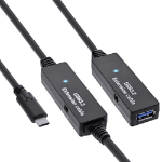 InLine USB 3.2 Gen.1 active extension, USB-C male to USB-A female, 15m