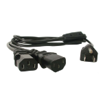 StarTech.com PXT101Y power cable Black 72" (1.83 m) NEMA 5-15P 2 x C13 coupler
