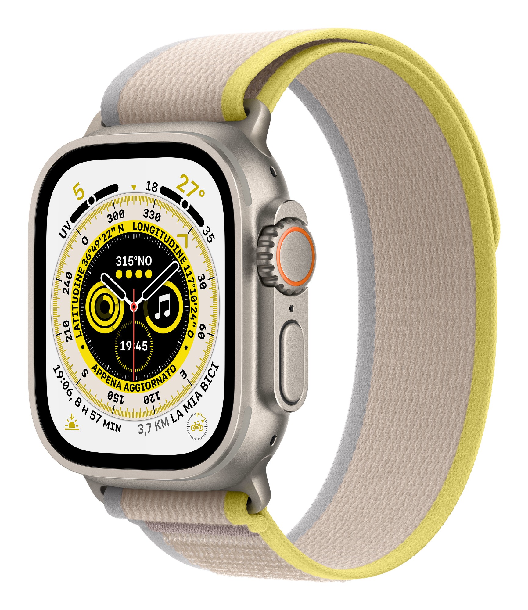 Apple Watch Ultra OLED 49 mm Digital 410 x 502 pixels Touchscreen 4G Titanium Wi-Fi GPS (satellite)