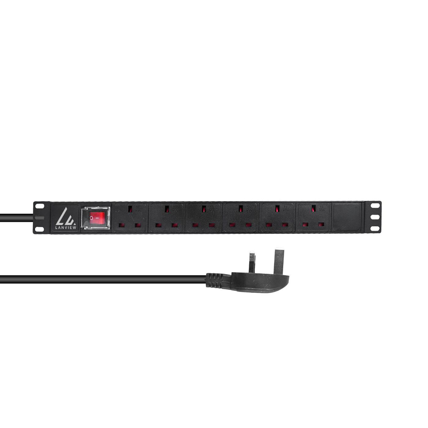 Lanview Black Lvr-3Muk-Sw-Uk6 Power Distribution Unit (Pdu) 6 Ac Outlet(S) 1