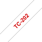 Brother TC-202 DirectLabel red on white 12mm x 7,7m for Brother P-Touch TC 9-12mm