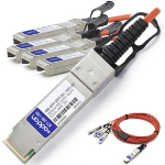AddOn Networks 40G-QSFP-4SFP-AOC-1001-AO InfiniBand/fibre optic cable 10 m QSFP+ 4xSFP+ Orange