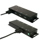 EXSYS External 4 Port USB 2.0 HUB 480 Mbit/s Black