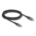 DeLOCK USB 2.0 Data and Fast Charging Cable USB Type-C male to male PD 3.0 100 W with power indication transparent 2 m