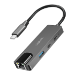 LogiLink USB 3.2 Gen 1 Hub, 3-port , with 2.5G Gigabit Ethernet adapter