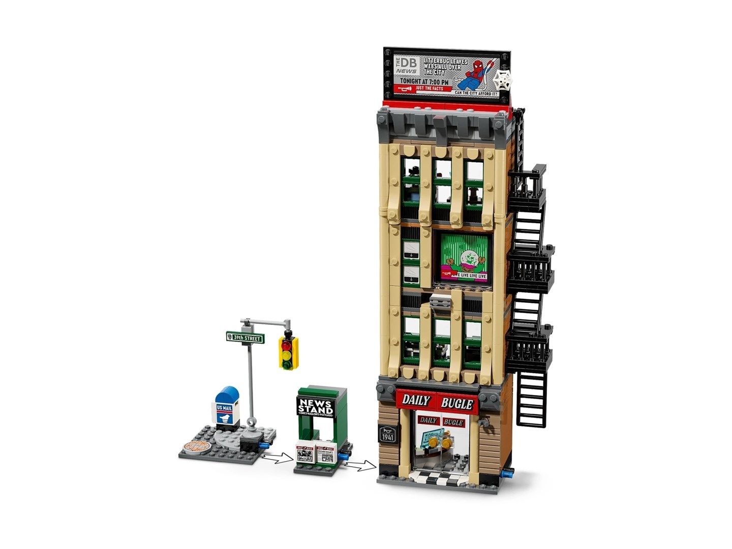 LEGO MARVEL 76342 Spider-Man vs. Mysterio: The Daily Bugle