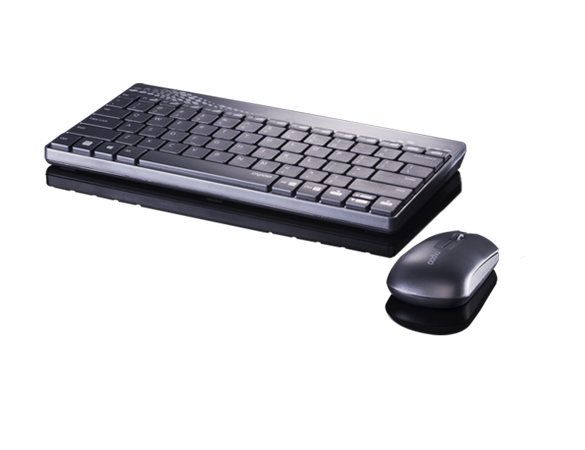 Image of Rapoo 8000 keyboard Mouse included RF Wireless QWERTY Portuguese...