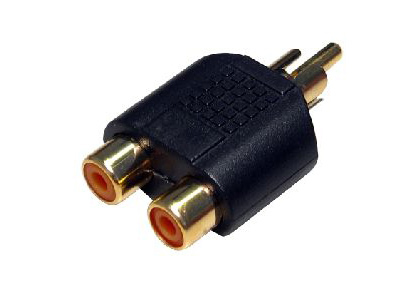 Cables Direct 3RY cable gender changer RCA 2xRCA Black