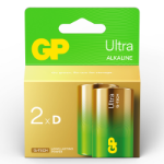 GP Batteries GP Ultra Alkaline D Battery - Pack of 2