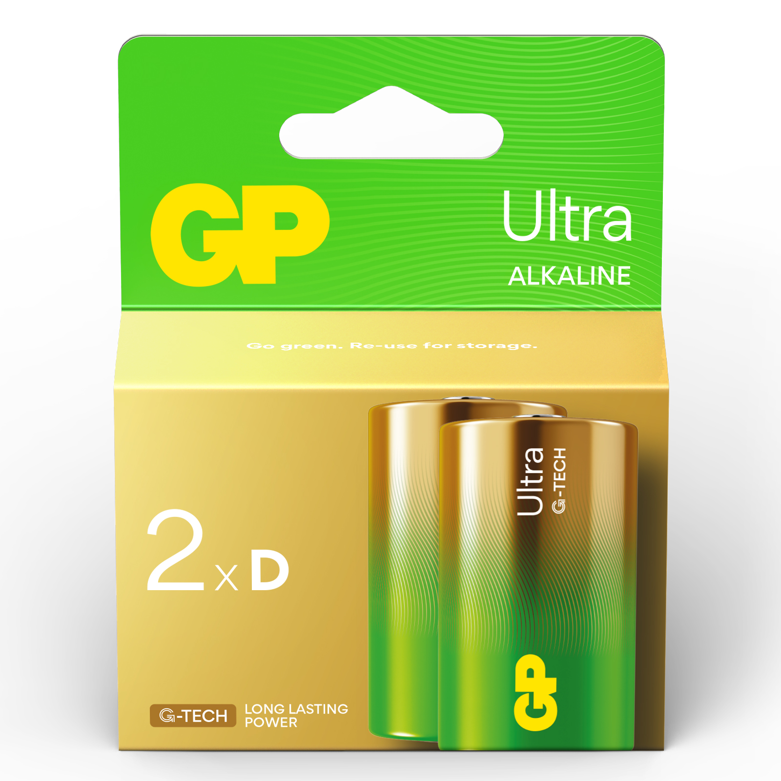 Gp Batteries Gp Ultra Alkaline D Battery - Pack Of 2