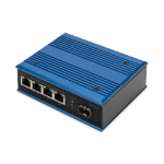 Digitus DN-651135 netwerk-switch Unmanaged Gigabit Ethernet (10/100/1000) Power over Ethernet (PoE) Zwart, Blauw