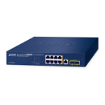 PLANET IPv6/IPv4, 8-Port Managed L2/L4 Gigabit Ethernet (10/100/1000) Power over Ethernet (PoE) 1U Blue