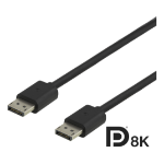 Deltaco DP8K-1010 DisplayPort cable 1 m Black