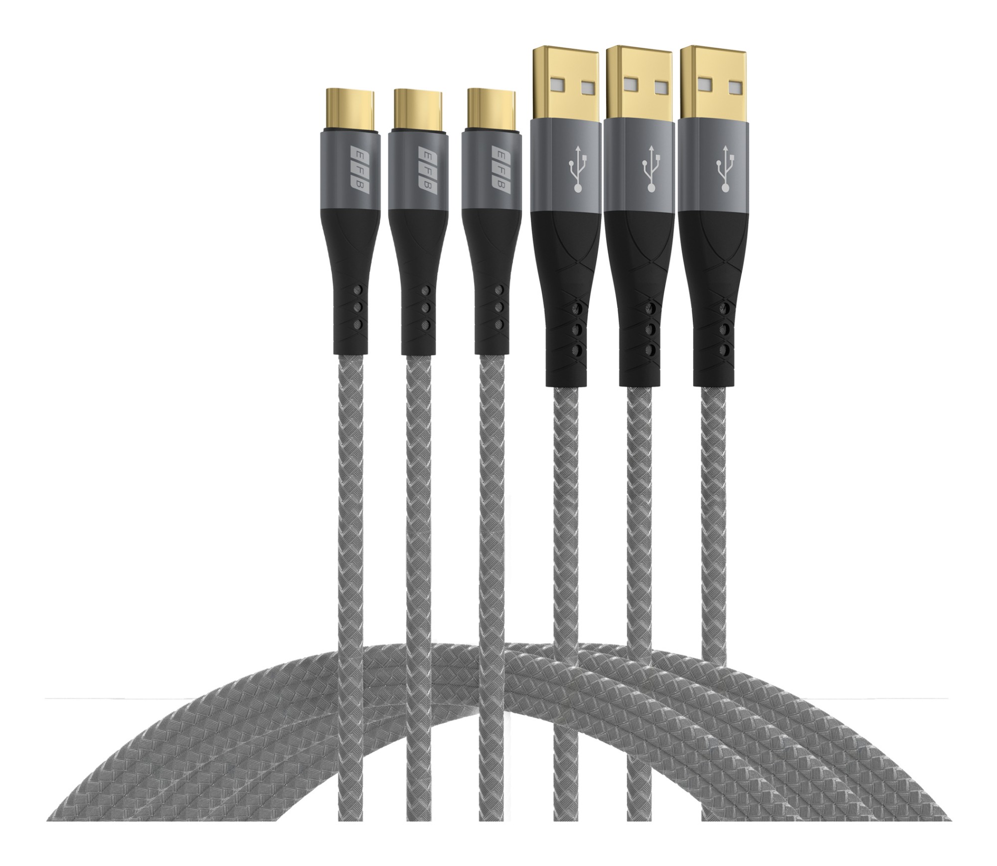 EFB Elektronik USB-AC-00008 USB cable USB 2.0 2 m USB A USB C Black, Grey