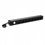 Middle Atlantic 19 Inch PDU LCS3 - 1 U - 8 Outlets X 2P+E - French Standard - 1 Luminous Switch