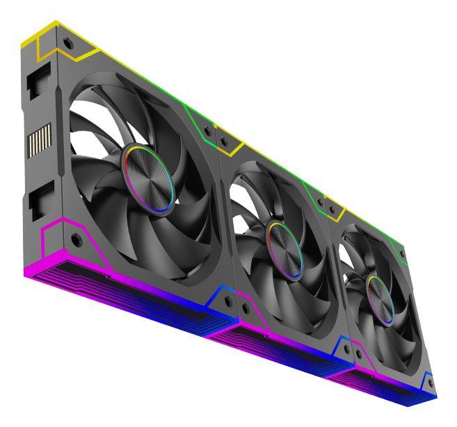 Xilence XPF360.ARGB Computer case Fan 12 cm Black 3 pc(s)