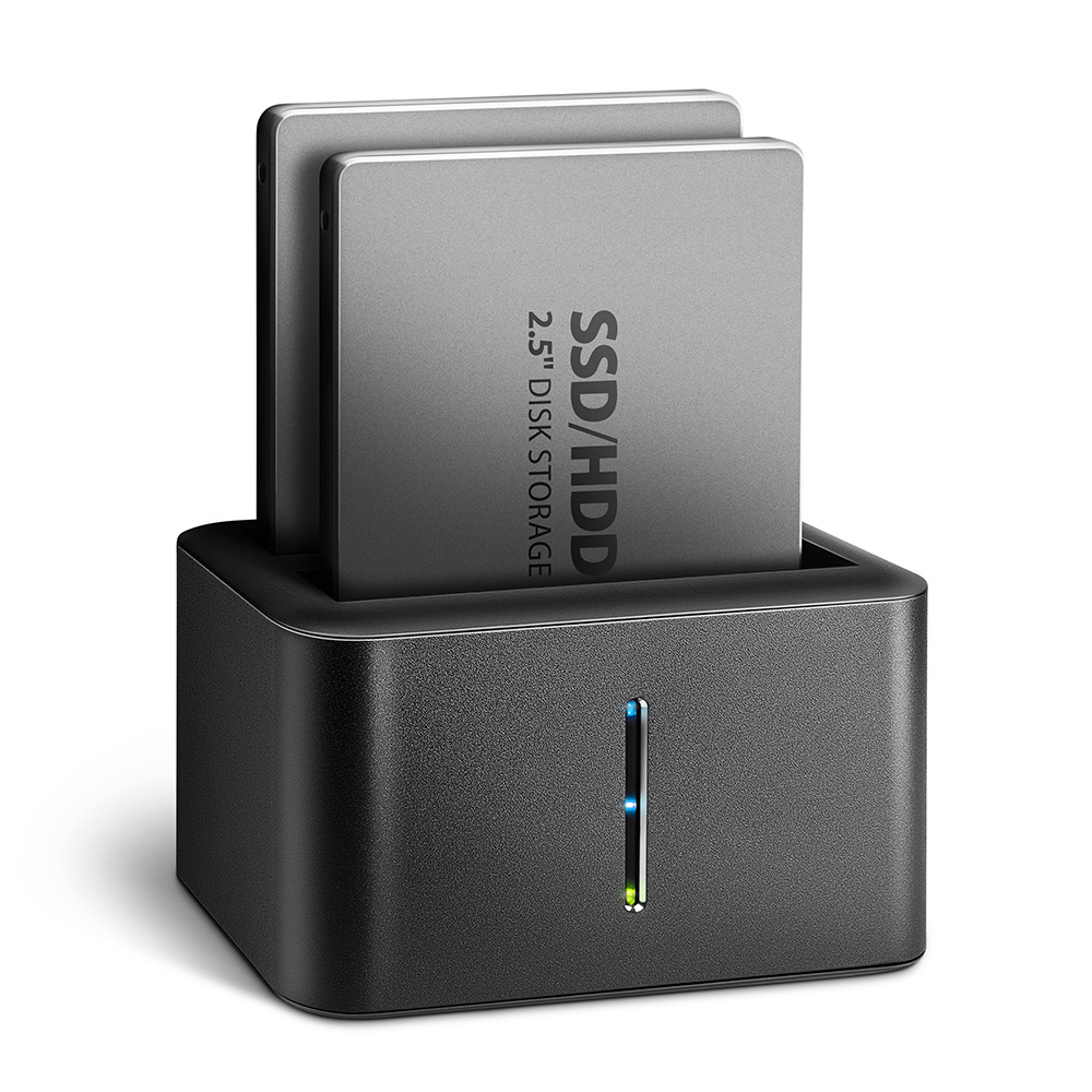 EU Product - ADSA-D25 SATA 2.5 Clone Dual SSD Dock Station - USB 3.2 Gen 1 - 2.5