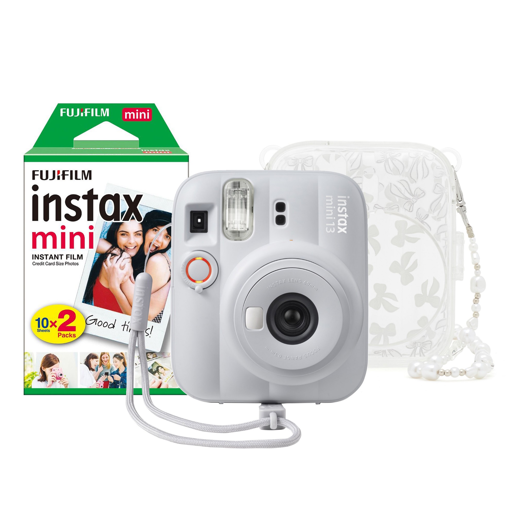 Fujifilm White Instax Mini 13 Instant Camera - Clay - Camera + 20 Shot