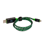 RealPower USB A/Micro-USB B 0.75m USB-kabel USB 2.0 0,75 m Zwart, Groen